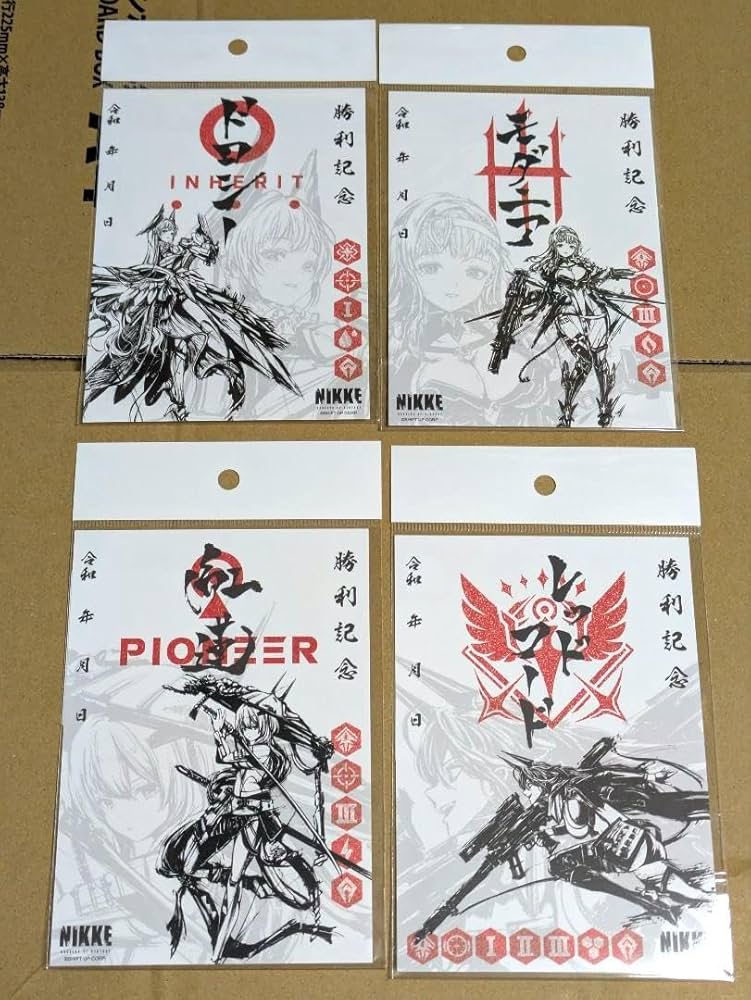 勝利の女神　NIKKE 墨絵SHOP ツタヤ大阪IP書店限定　大色紙　4枚セット 勝利の女神 NIKKE 墨絵SHOP ツタヤ大阪IP書店限定 大色紙 4枚セット